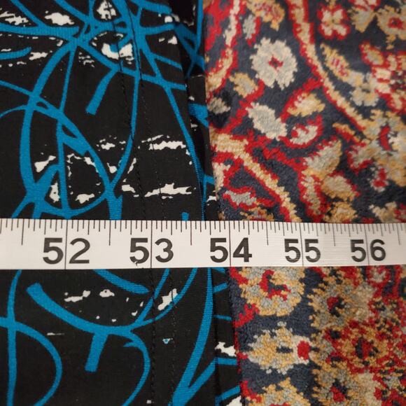 Ulla Popken V-Neck Maxi Dress Pockets Plus Size 24/26 Abstract Scribble Print - Picture 13 of 13